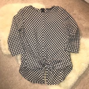 Zara Black & White Top